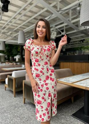 Платье с розами 169мд