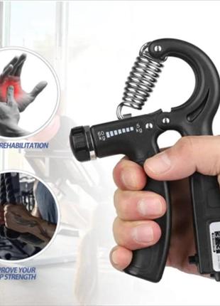 Пружинный эспандер регулируемый 5-60 кг. эспандер кистевой со счетчиком от 0 до 99....