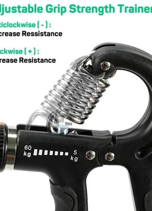 Пружинный эспандер регулируемый 5-60 кг. эспандер кистевой со счетчиком от 0 до 99....
