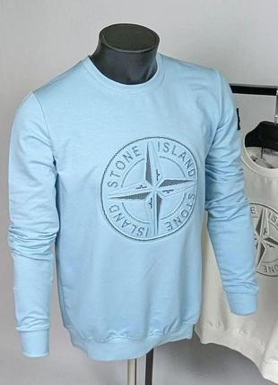 Світшот чоловічий з принтами в стилі stone island