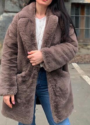 Шуба з екохутра zara