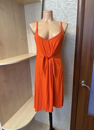 Женское платье-миди натуральная ткань