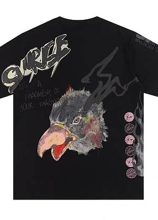 Футболка cactus jack eagle футболка travis scott футболка оверсайз брендовая c надписями футболка с принтом