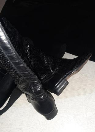 Эксклюзивные кожаные сапоги вестерны жокей