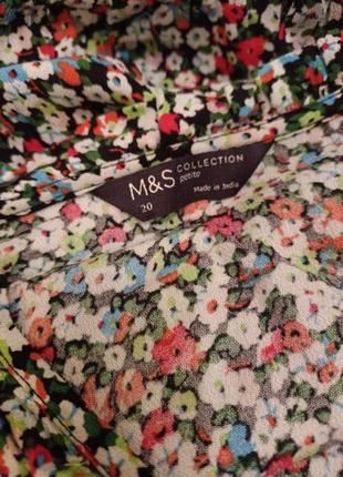 Сукня в квітковий принт m&s натуральний состав віскоща розмір 207 фото