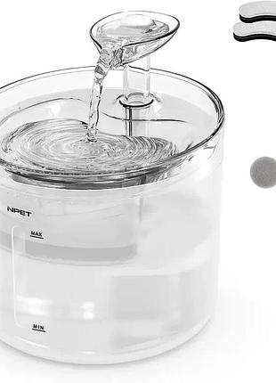 Питний фонтан для кішок і собак npet wf100 1.6l, поїлка для кота і собак з фільтром