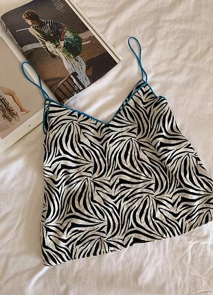 Красивая майка с принтом зебра ✨