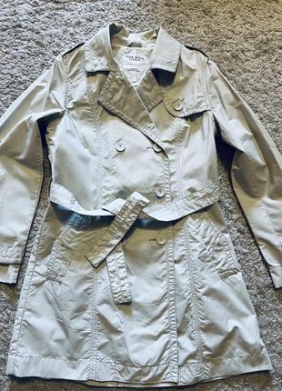 Тренч, плащ pepe jeans patrizia pepe оригинал бренд светлый брендовый размер l, m в стиле massimo dutti maxmara9 фото