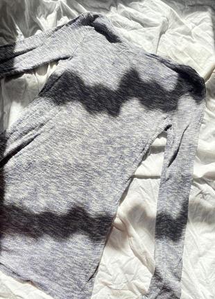 Базовый женский серый легкий свечер, туника удлиненная, водолазка4 фото