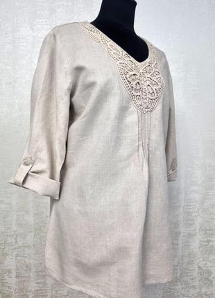 Canda стильная льняная туника