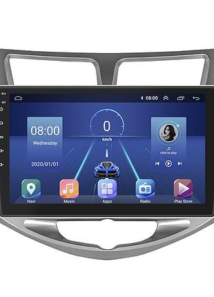 Штатная магнитола lesko для hyundai solaris i рестайлинг 2014-2017 экран 10" 6/128gb 4g wi-fi gps top хюндаи