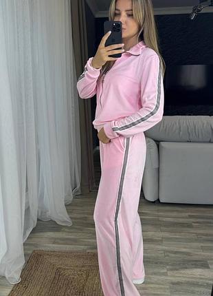 Женский велюровый спортивный костюм двойка,женский велюровый костюм спортивный двойка, про...