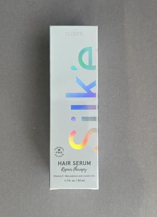 Сыворотка для волос sleek’e silk'e repair therapy hair serum защита и восстановление