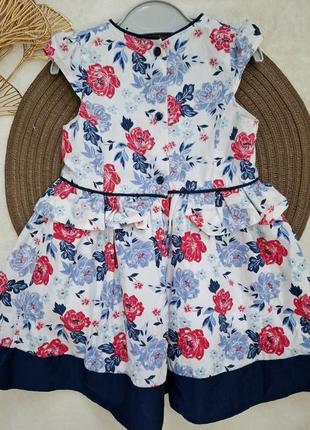 Летнее яркое платье платье на девочку 12-18 м