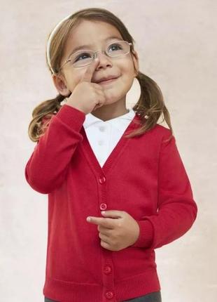 Красный кардиган кофта школа размер 140/146 на 10-11 лет