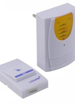 Дверной звонок от батареек luckarm intelligent 8203 беспроводной. yw-630 цвет: оранжевый