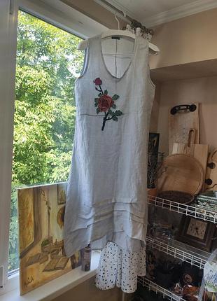 Платье, сарафан льон италия