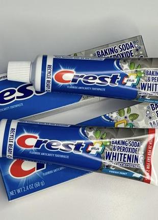 Зубна паста crest baking soda & peroxide whitening, 68 г
