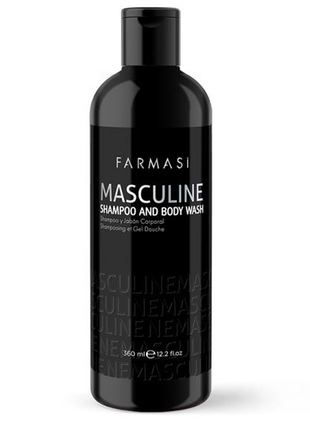 Чоловічий шампунь та гель для душу 2 в 1 masculine, 360 мл