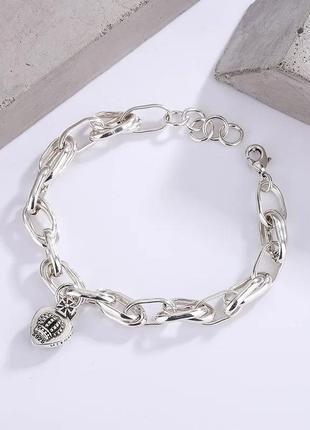 Браслет цепочку женский серебро оригинальный стильный "корона" silver ♥️очень красивый4 фото