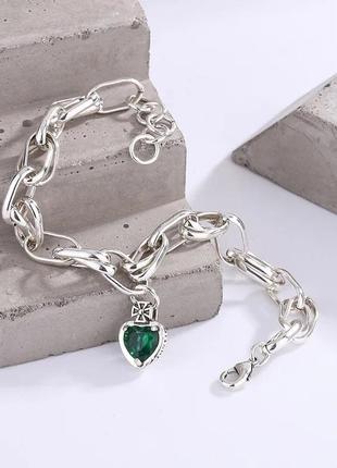 Браслет цепочку женский серебро оригинальный стильный "корона" silver ♥️очень красивый5 фото