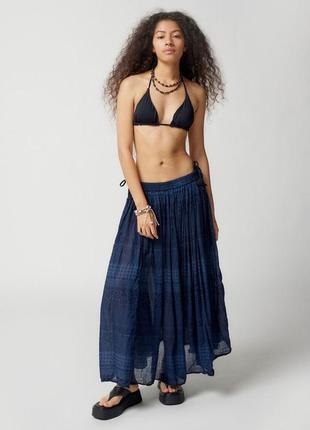 Синяя юбка в прошву юбка ришелье длинная юбка из кружева zara синяя юбка ришелье юбка в прошву