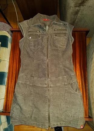 Сарафан женский вельветовый хаки