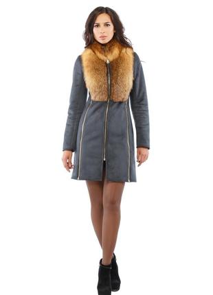 Зимова молодіжна дублянка  д-93 синій