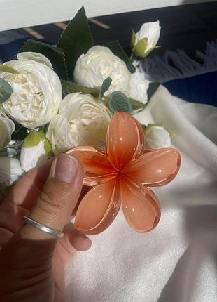 Краб крабик заколка в виде цветочки
