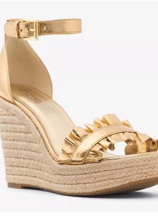 Босоножки michael kors 10 (40) золотые эспадрильи