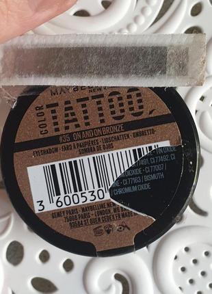 Maybelline color tattoo 24 h стойкие кремовые тени