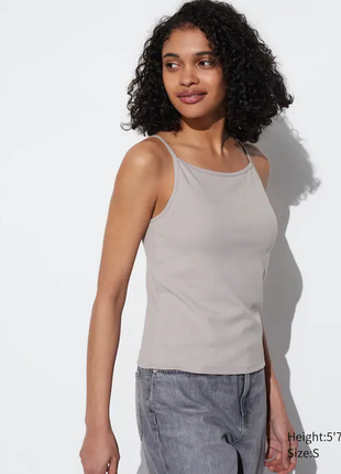 Бавовняний топ майка з вбудованим бюстгальтером airism uniqlo