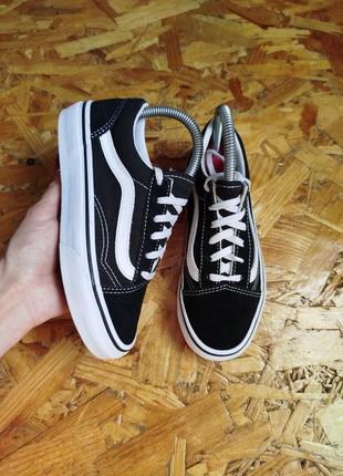 Частично кожаные замшевые кеды кеды vans off the wall