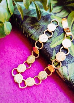 Браслет sarah coventry young & gay, золотистий сплав, вінтаж