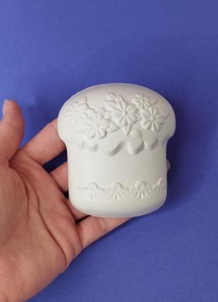 Великодні гіпсові фігурки паска кулиц із квітами для творчості для розмальовування