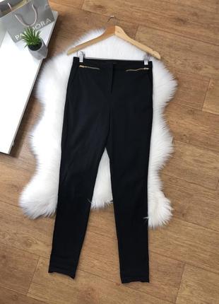 Стрейчевые черные брюки брюки тянутся на каждый день