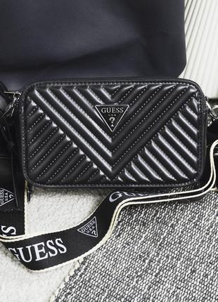 Новая черная сумка кросс боди в стиле guess