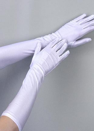 Рукавички стрейч еластан 43см (білі)