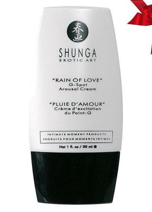 Крем для стимуляции точки g shunga rain of love (30 мл), разогревающий, накопительный эффект  so2550