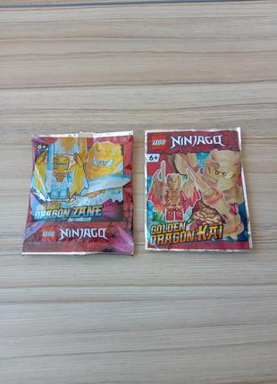 Фігурки lego ninjago golden dragon zane та golden dragon kai