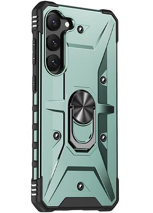 Удароміцний чохол pathfinder ring для samsung galaxy a34 5g, зелений / green