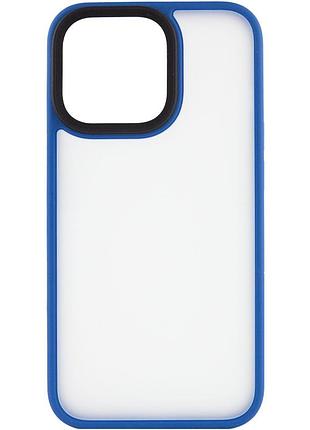 Tpu+pc чехол metal buttons для apple iphone 15 (6.1"), голубой