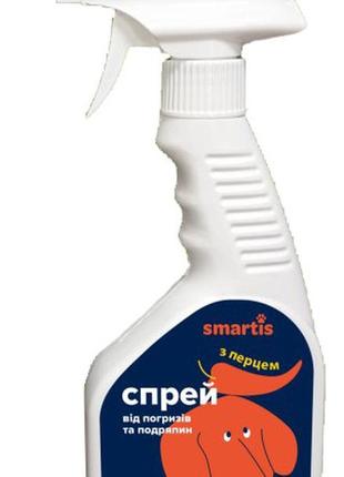 Спрей від погризів та подряпин з перцем для собак 250 мл smartis