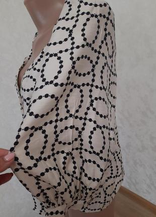 Шикарная брендовая блуза топ с объемным рукавом