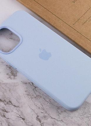 Чохол silicone case (aaa) with magsafe and animation для apple iphone 12 pro max (6.7") блакитний / cloud blue 7