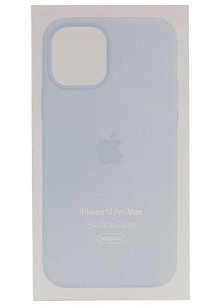 Чохол silicone case (aaa) with magsafe and animation для apple iphone 12 pro max (6.7") блакитний / cloud blue 5