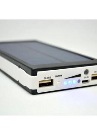 Повербанк solar 90000 mah, мобільне зарядне з сонячною панеллю та ліхтариком
