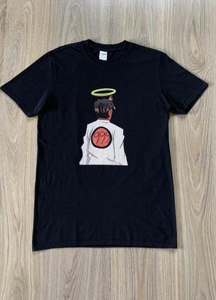 Мужская винтажная хлопковая футболка с принтом juice wrld