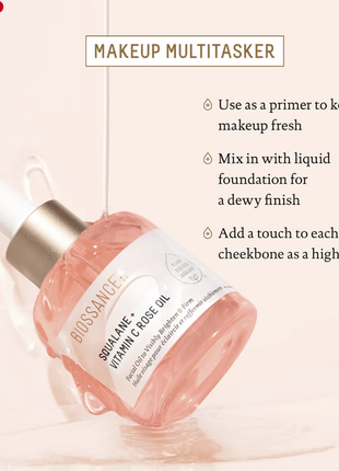 Увлажняющее масло biossance squalane + vitamin c rose oil 12ml