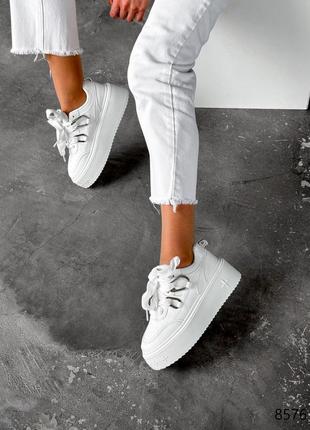 Жіночі білі кеди на високій підошві, жіночі кеди на платформі 38,39, 40. 41 рр2 фото